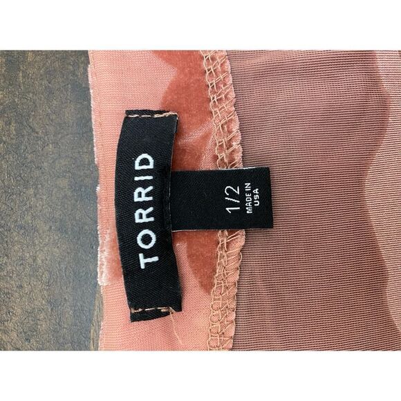 Torrid Lightweight Velvet Burnout Kimono Wispy Effortless Floral Size 1X/2X - Picture 9 of 12